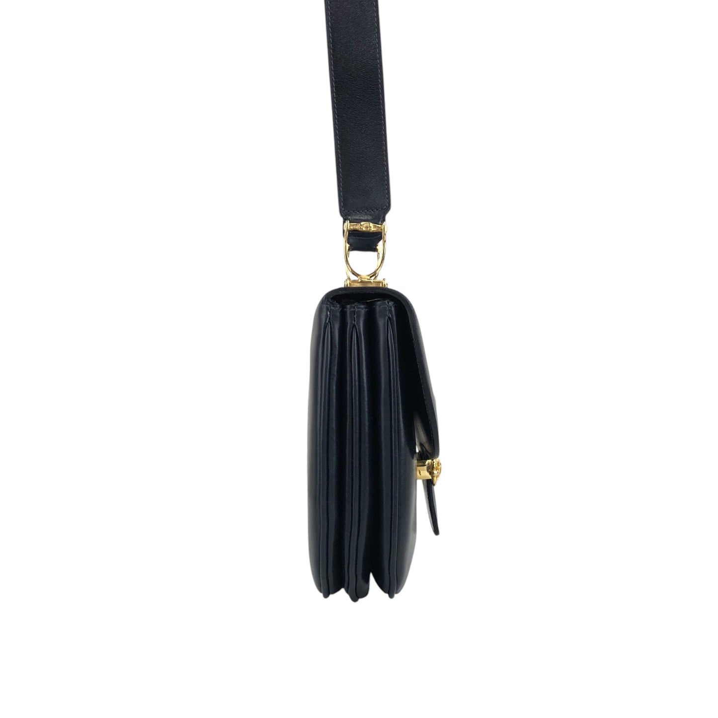 CELINE Horse Bit Shoulder bag Dark Navy Vintage k2egpz