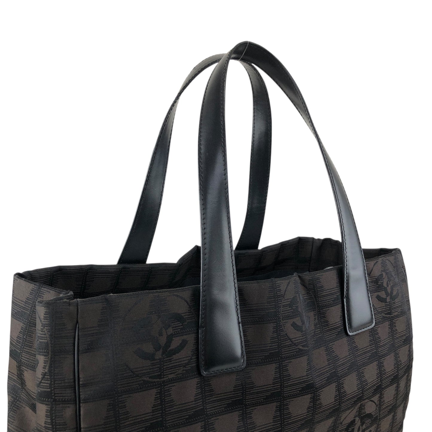 CHANEL New Travel Line Totebag Brown Vintage fxv5jr