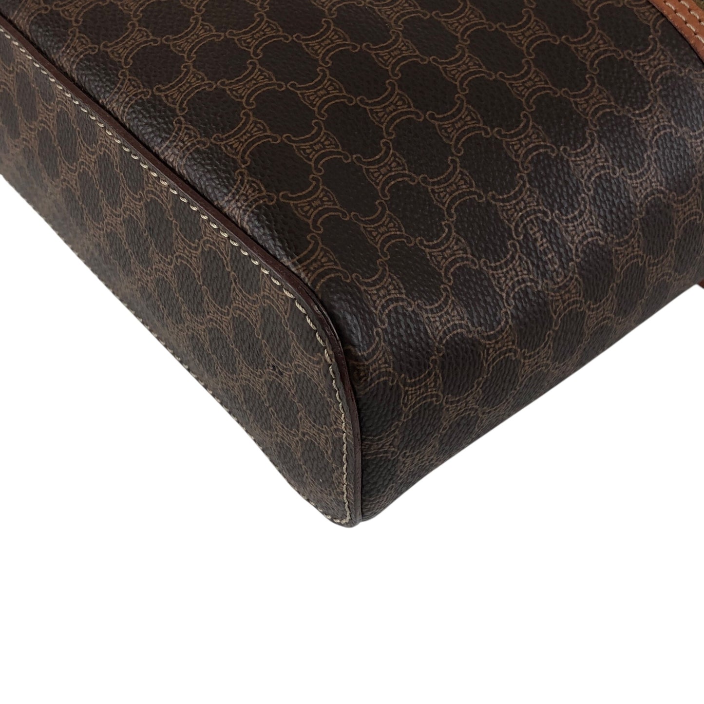 CELINE Macadam Blason Two-way Handbag Shoulder bag Vanity bag Brown Vintage vygm63