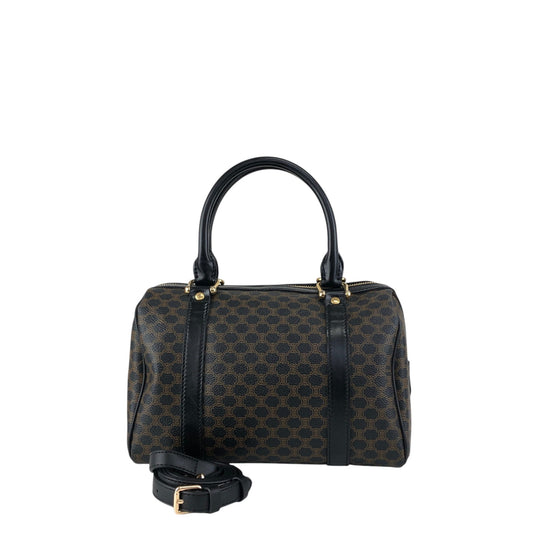 CELINE Macadam Two-way Small Boston bag Shoulder bag Black Vintage mdni2d