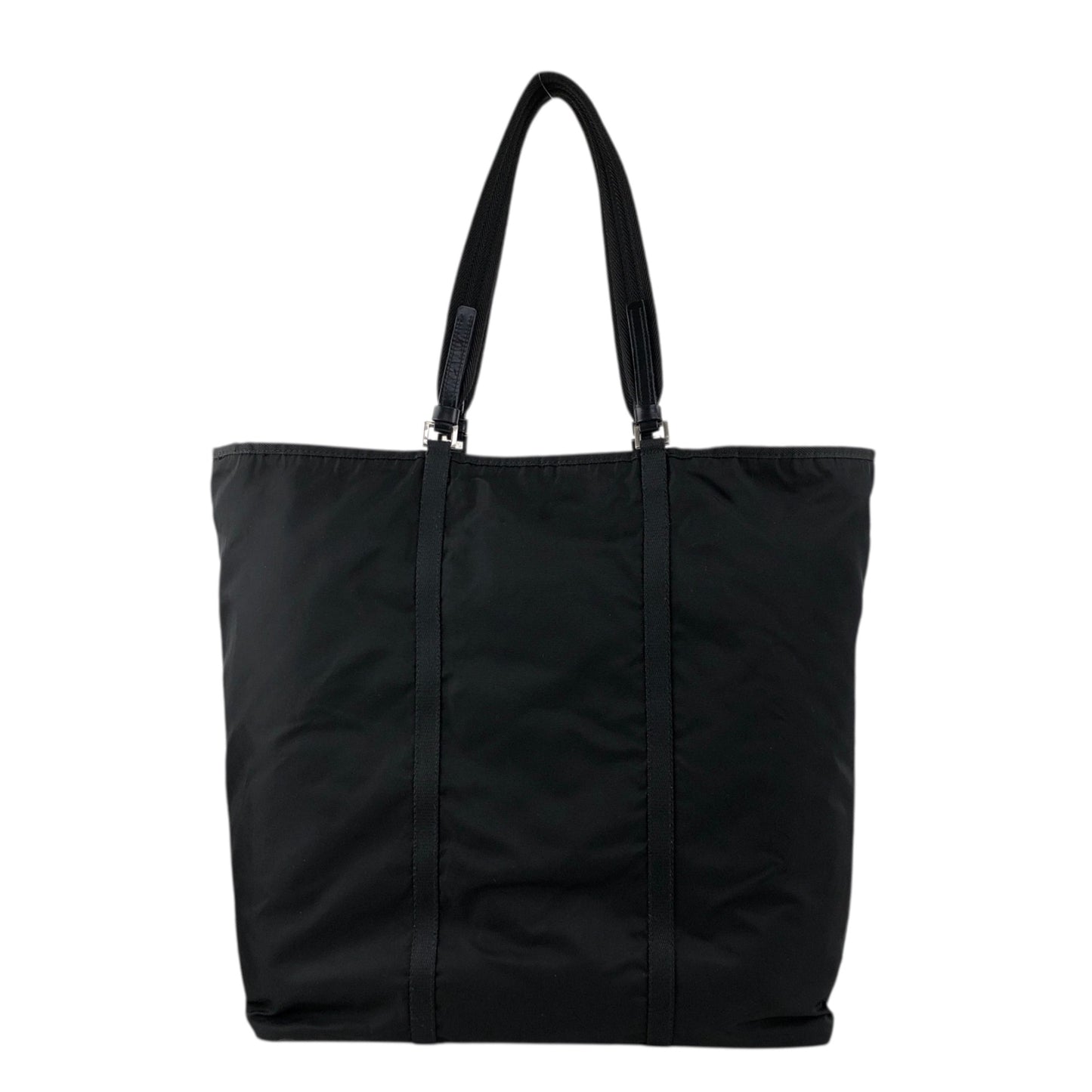 PRADA Tessuto Triangle Logo Totebag Black Vintage ehdcz6