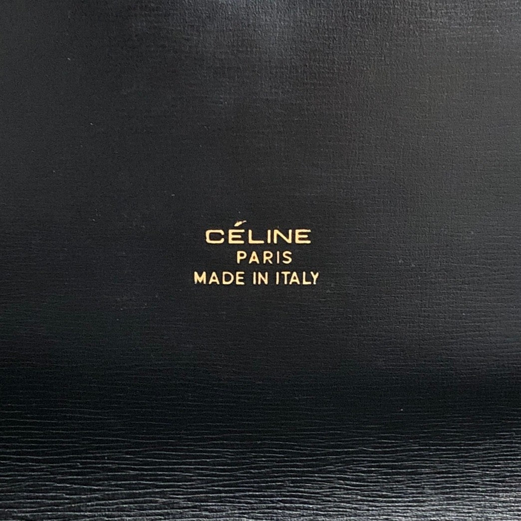 CELINE Horse Carriage Shoulder bag Black Vintage s2znbb