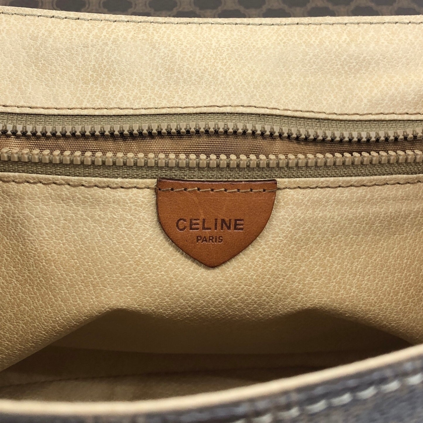 CELINE Macadam Blason Shoulder bag Brown Vintage vim7mw