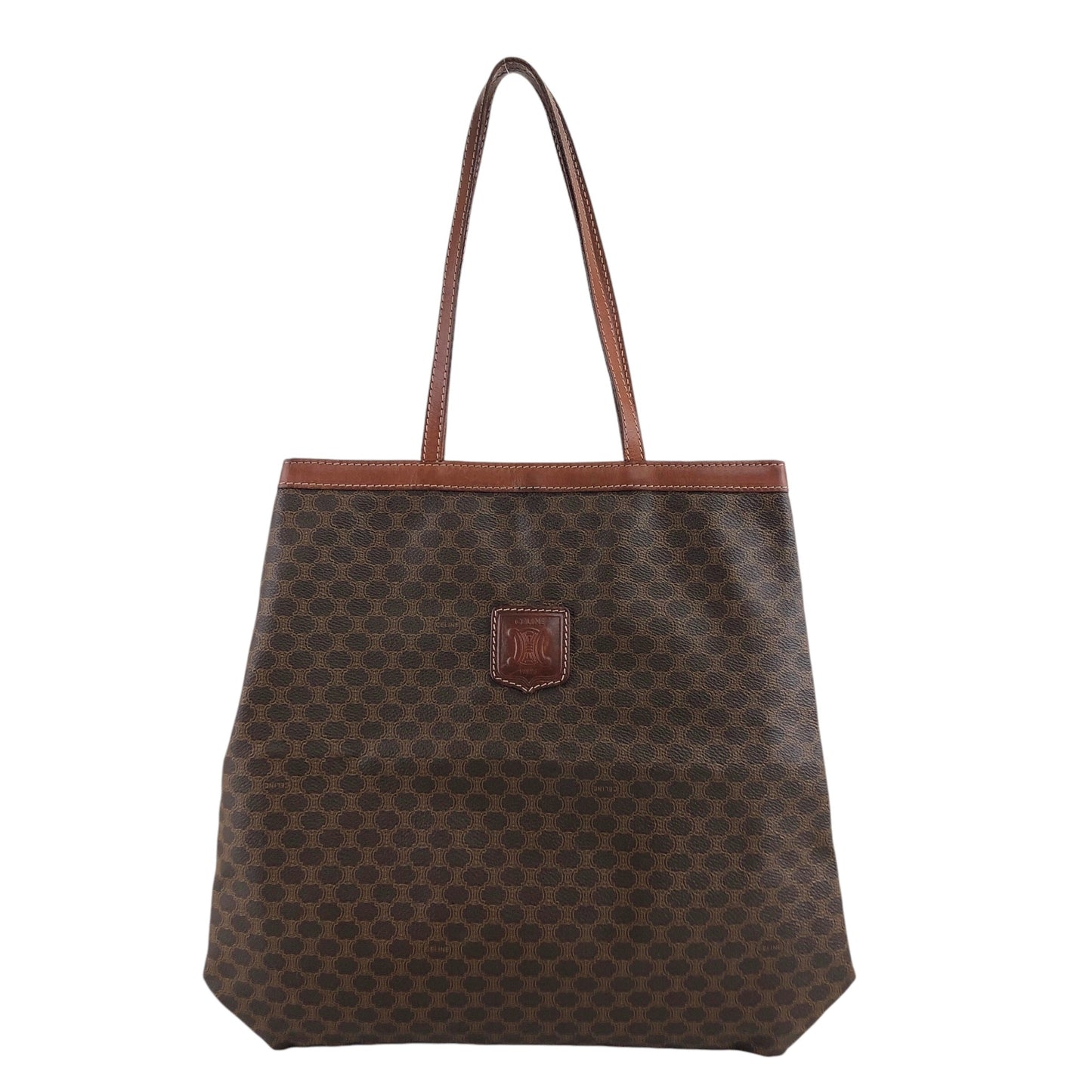 CELINE Macadam Blason Shoulder bag Totebag Brown Vintage 5ivy2t