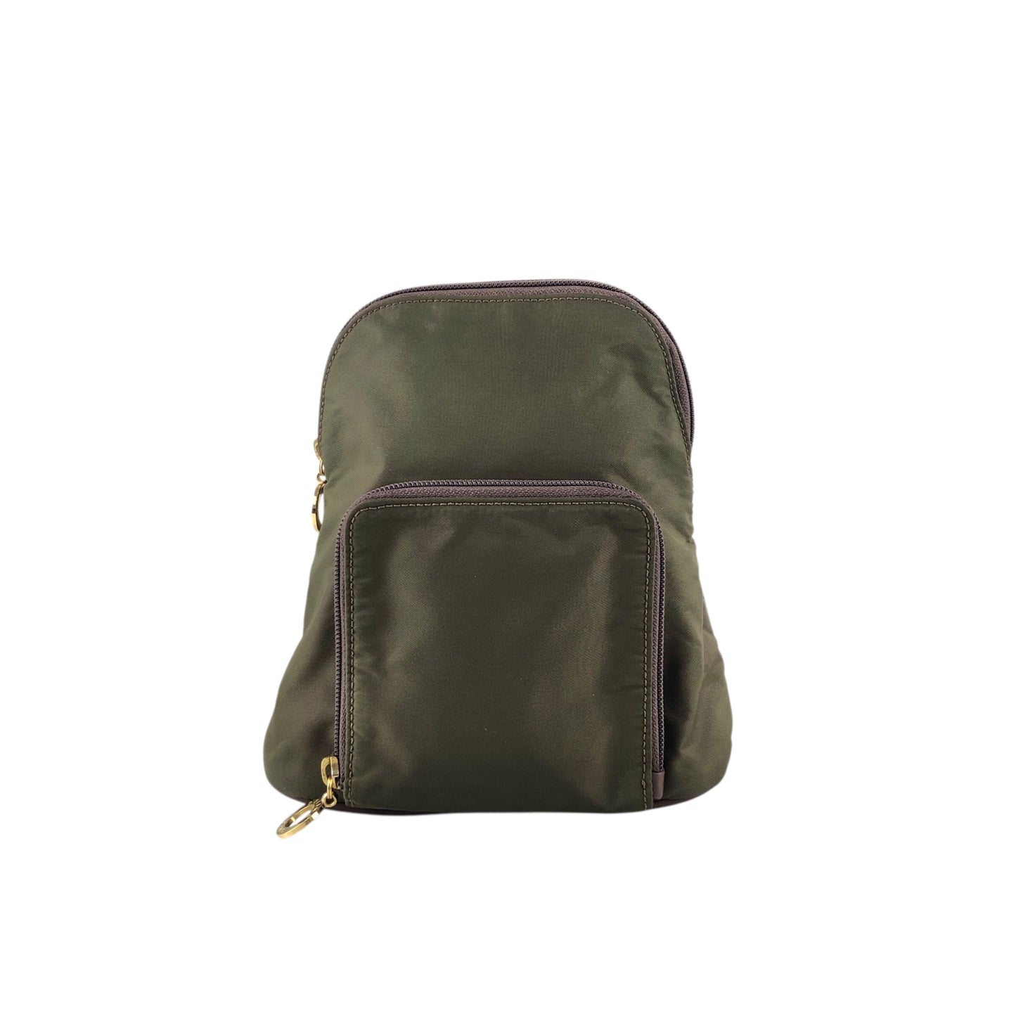 CELINE Circle Logo Backpack Khaki Vintage yubkrm