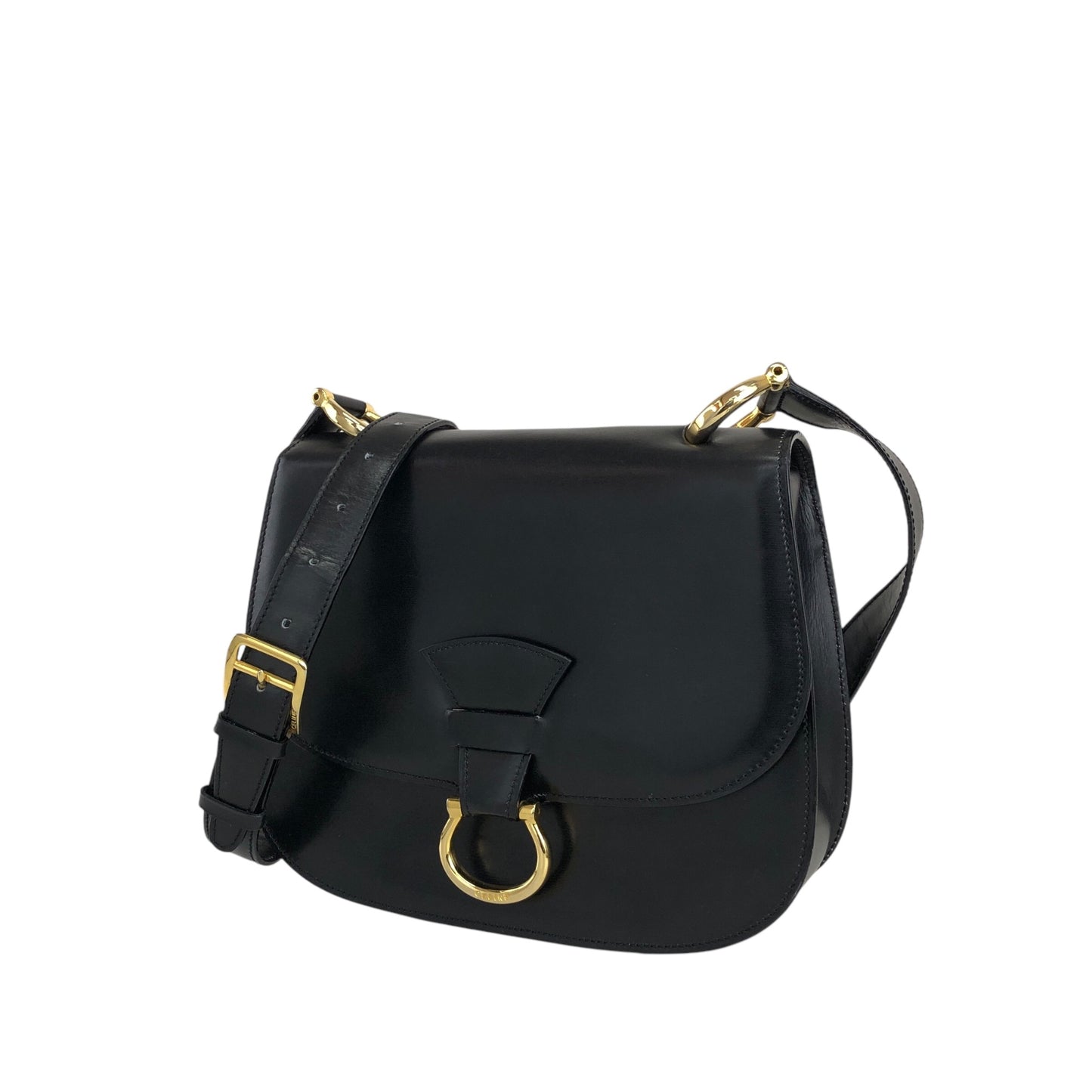 CELINE Horse Bit 肩背包 黑色 復古 zfwpa8