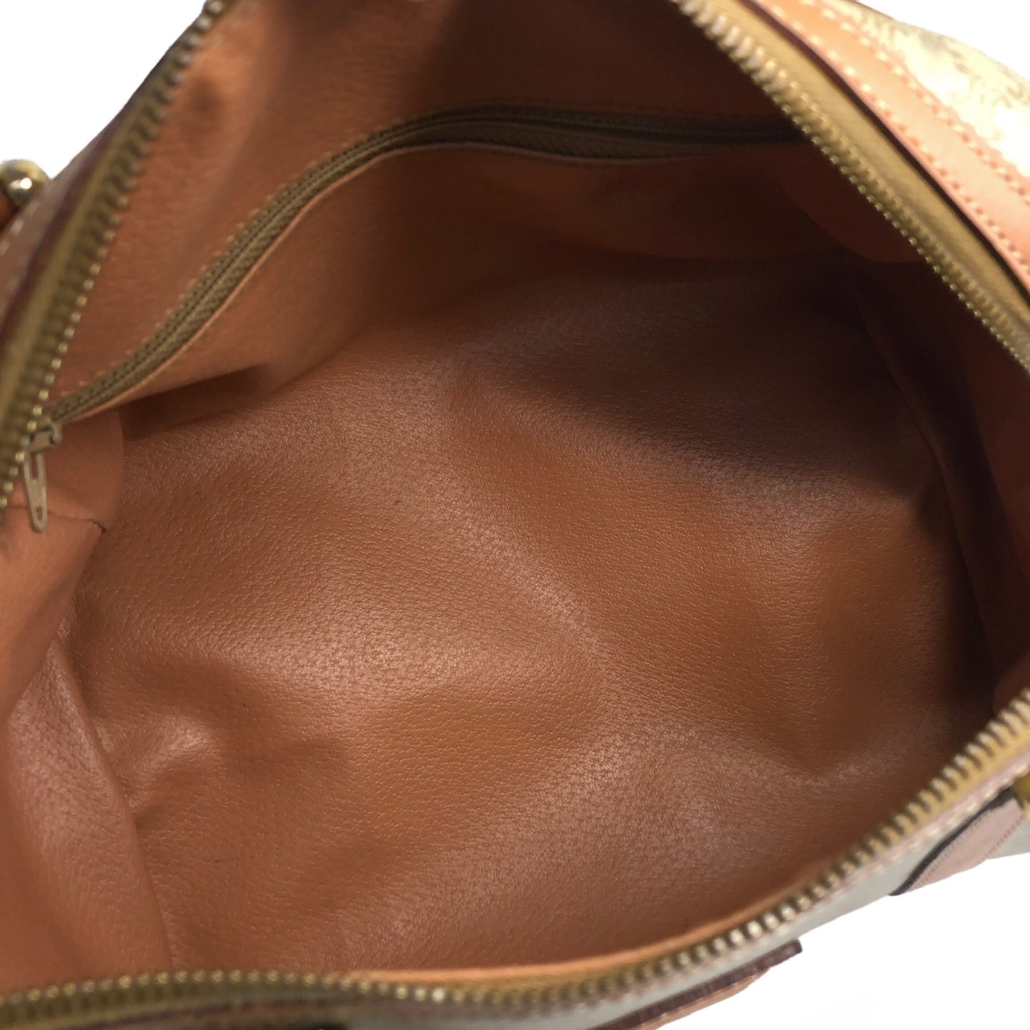 CELINE Macadam Blason Handbag Boston bag Beige Vintage 5s6c26