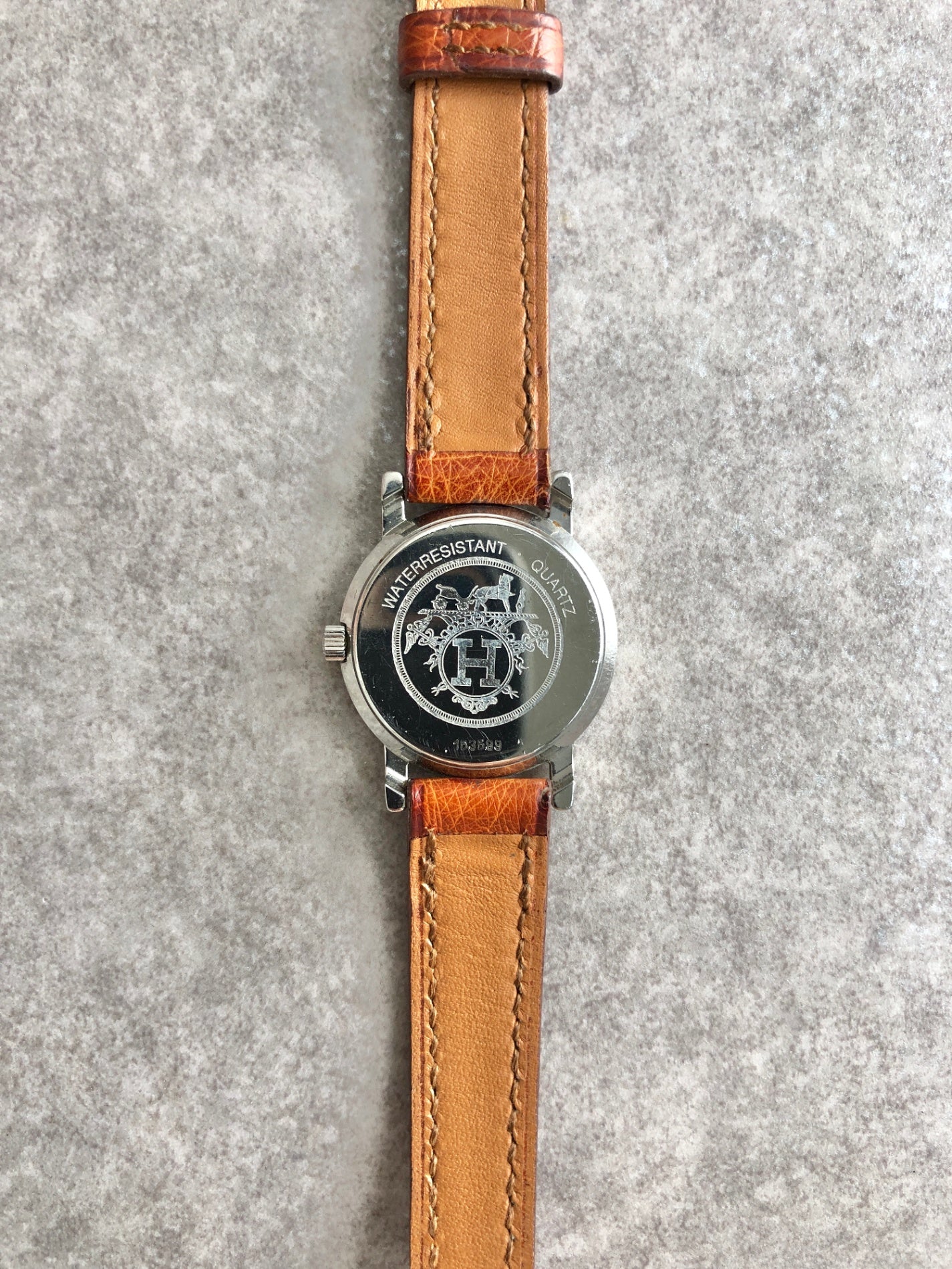 HERMES Serie Watch Brown Vintage pjrfdw