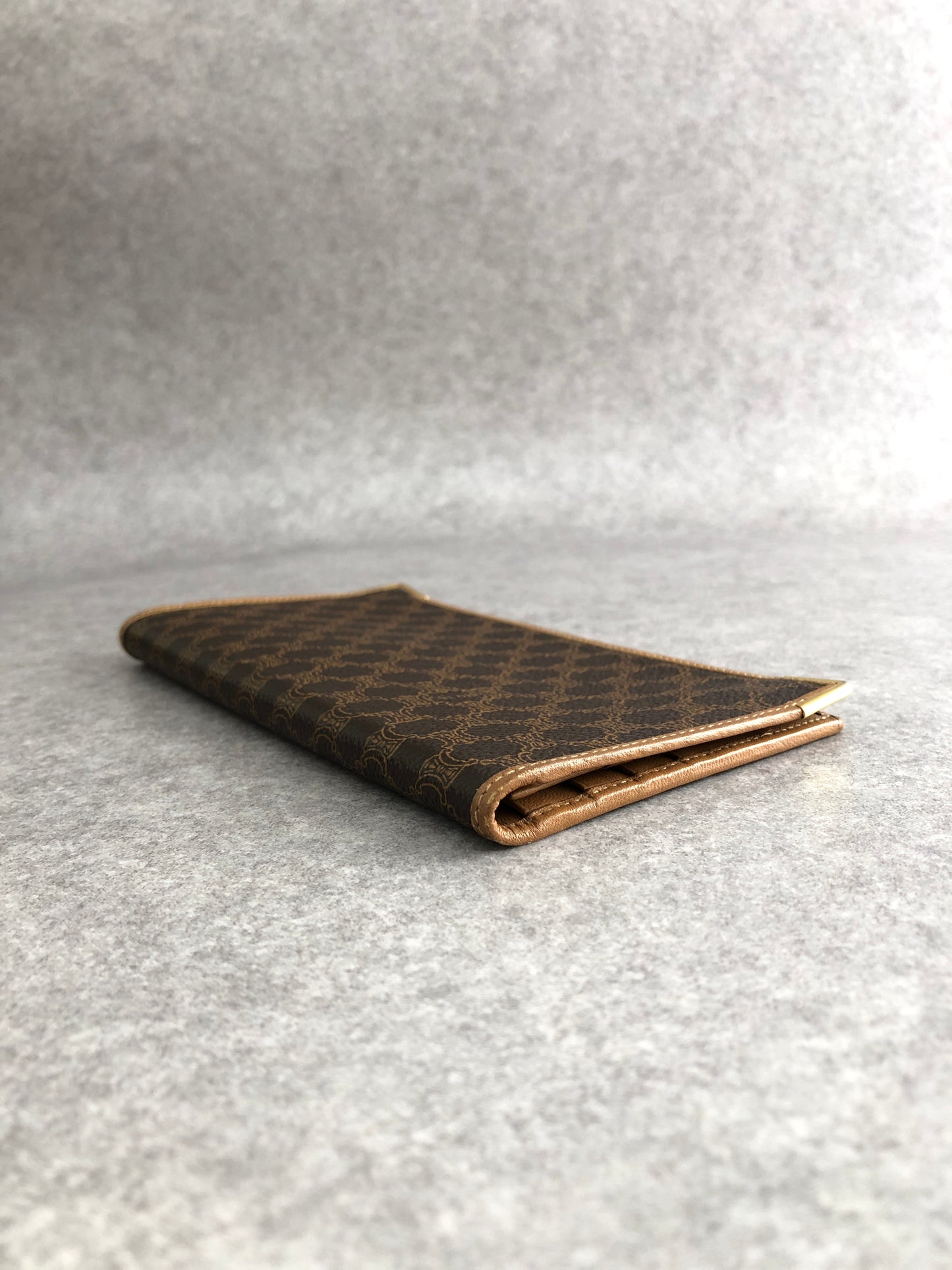 CELINE Macadam Long Wallet Brown Vintage tg6cj2