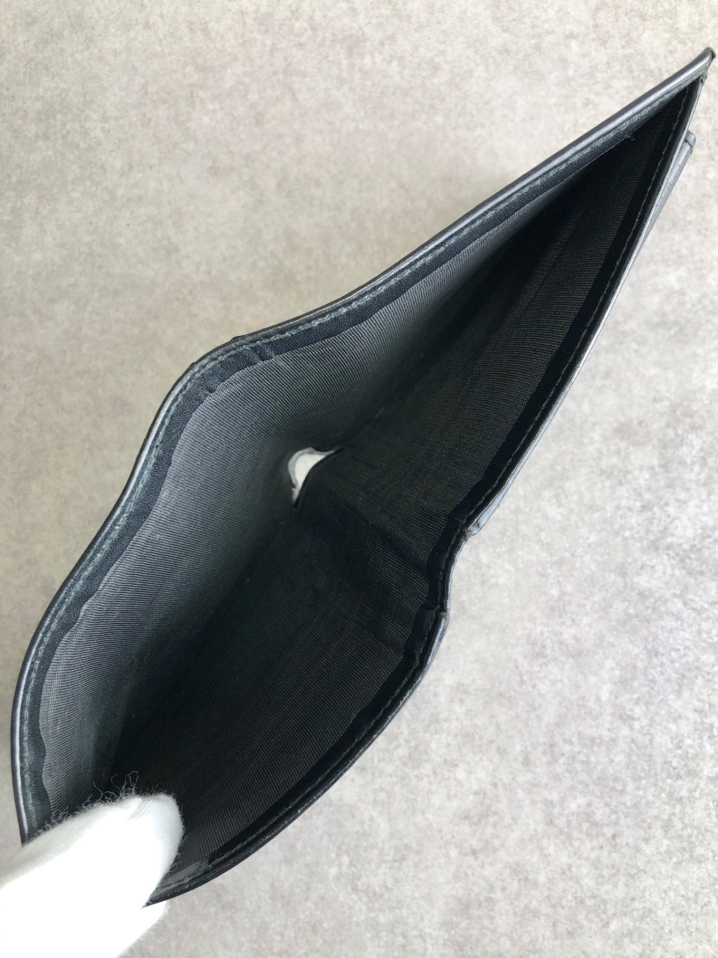 CELINE Macadam Folded Wallet Black Vintage 7k37du