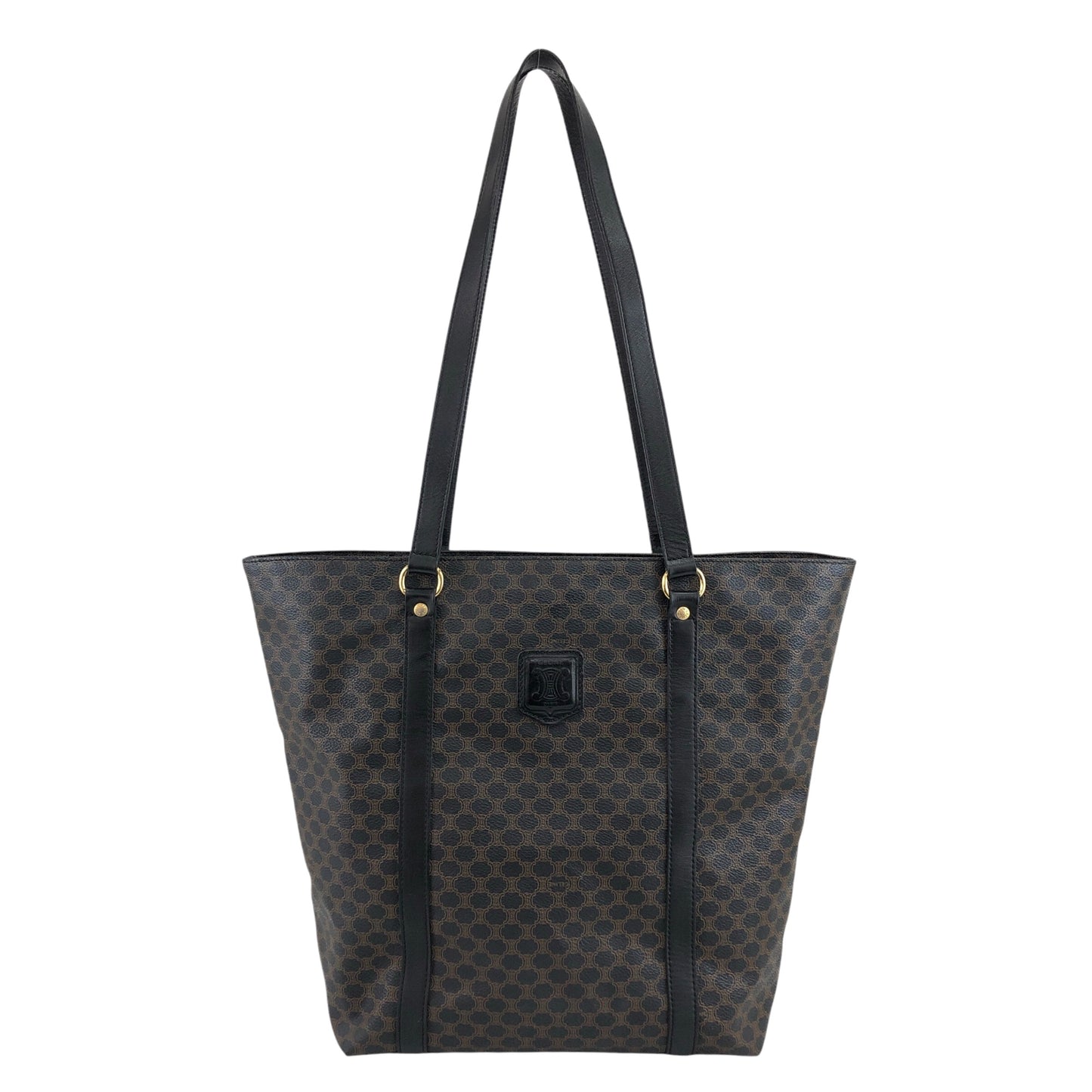 CELINE Macadam Blason Shoulder bag Totebag Black Vintage kxsx5u