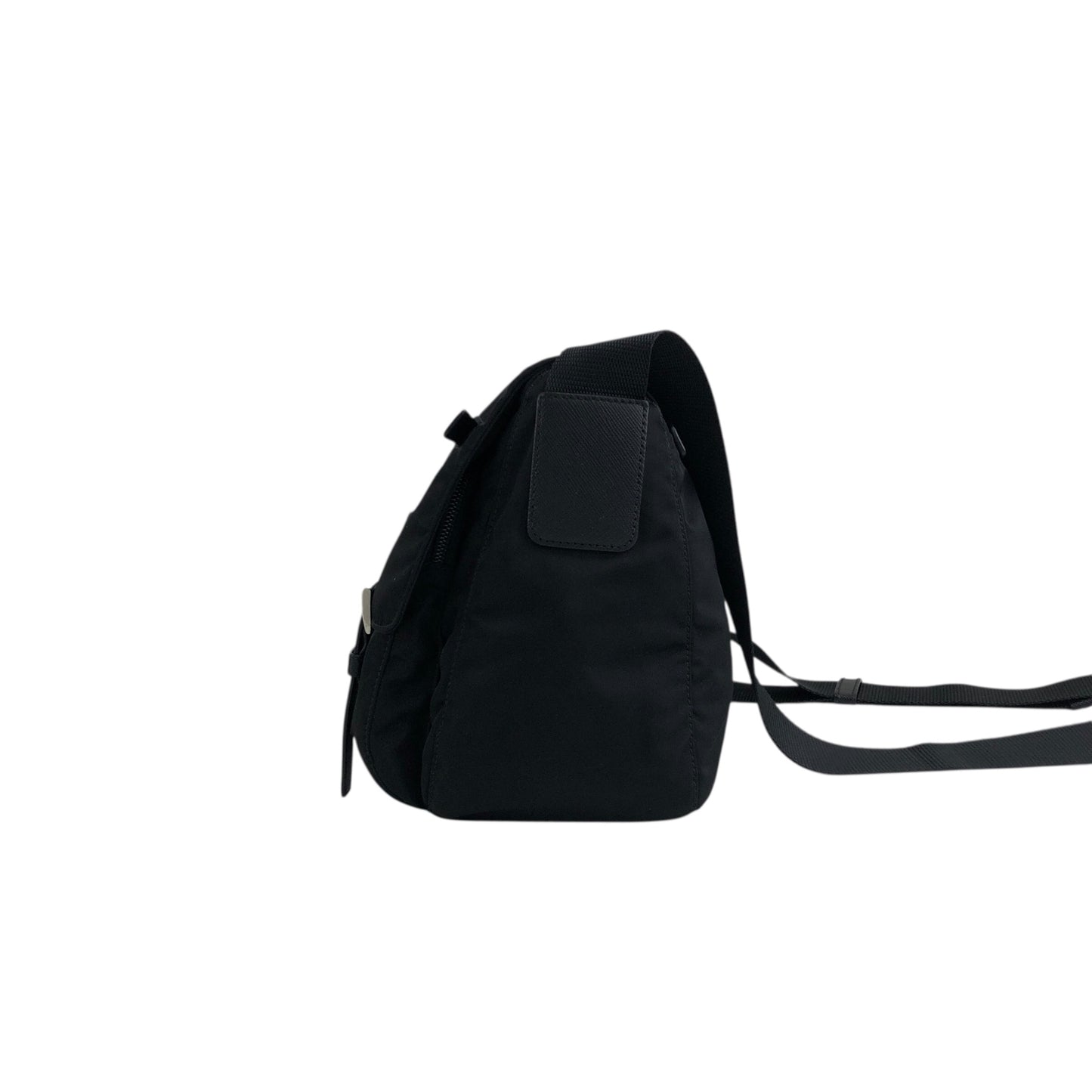 PRADA Triangle Logo Shoulder bag Black Vintage c3szxv