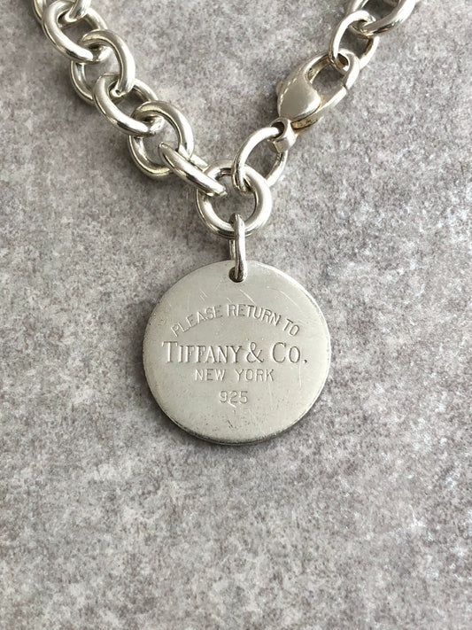 Tiffany & Co. Circle Charm Bracelet Silver Vintage ffek3f
