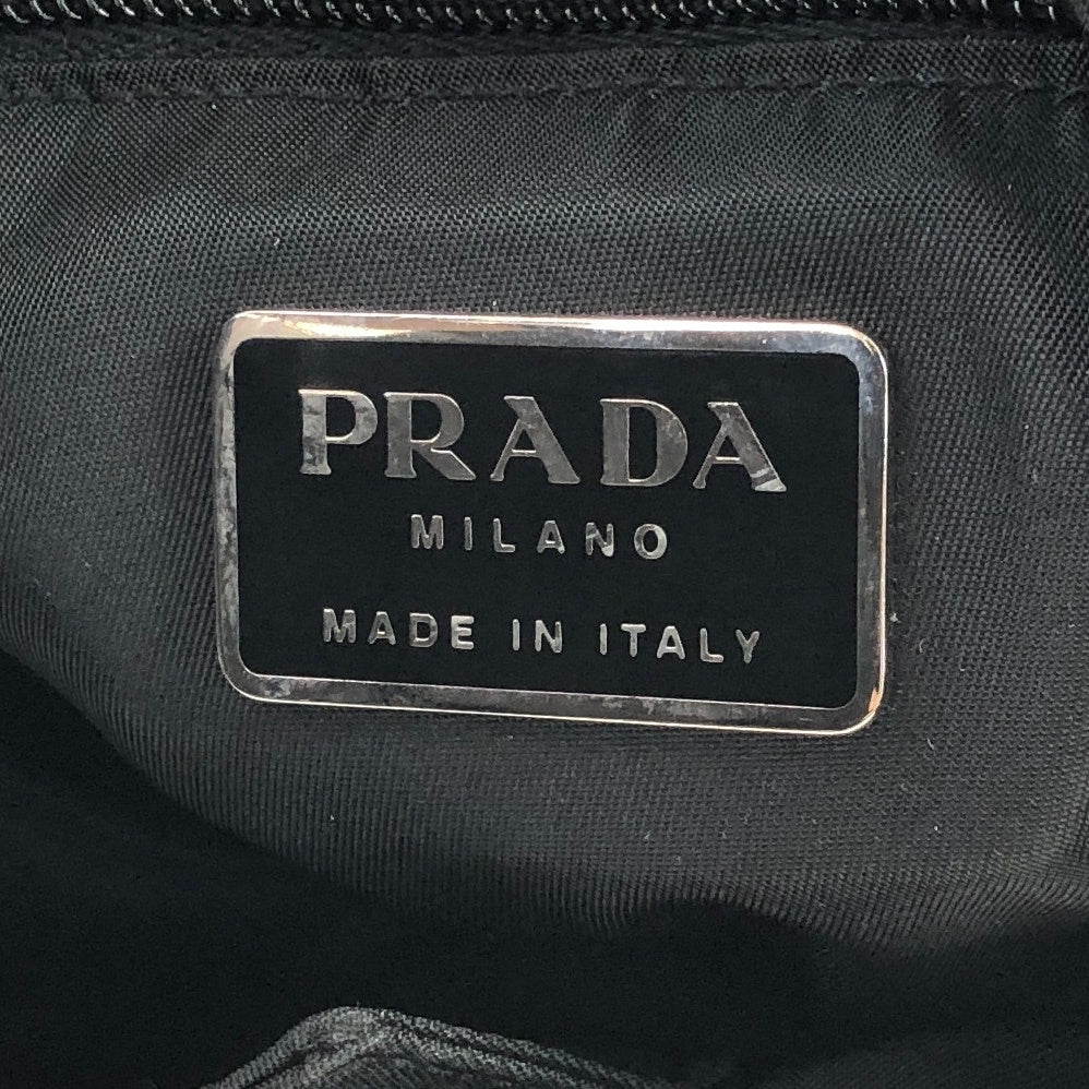 PRADA 三角形標誌單肩包 Hobobag 黑色復古 yrvu6f