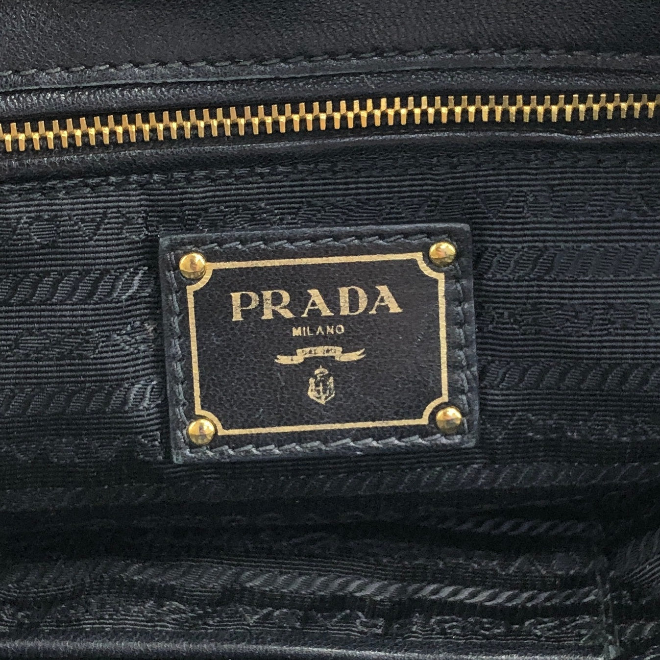PRADA 標誌鏈條單肩包 黑色 復古 befgd4