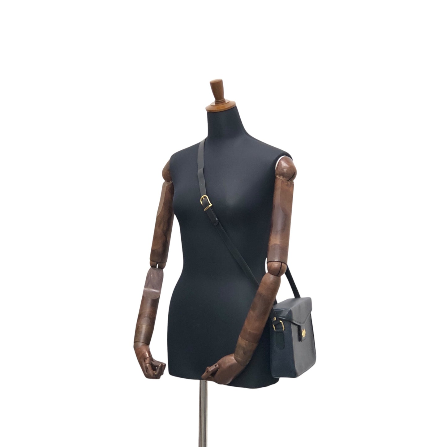 CELINE Horse Carriage Shoulder bag Navy Vintage ahfkd8