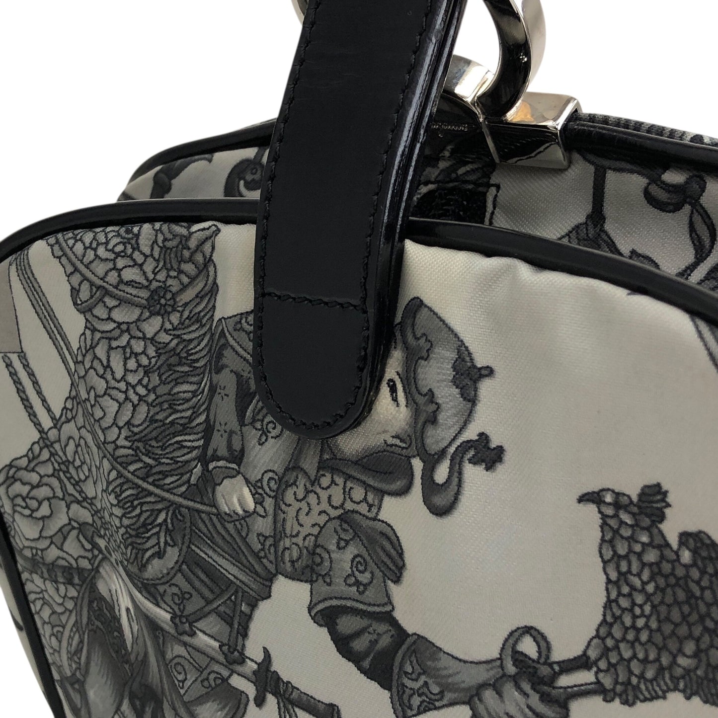 Salvatore Ferragamo Gancini Small Handbag Gray Vintage cr22rg