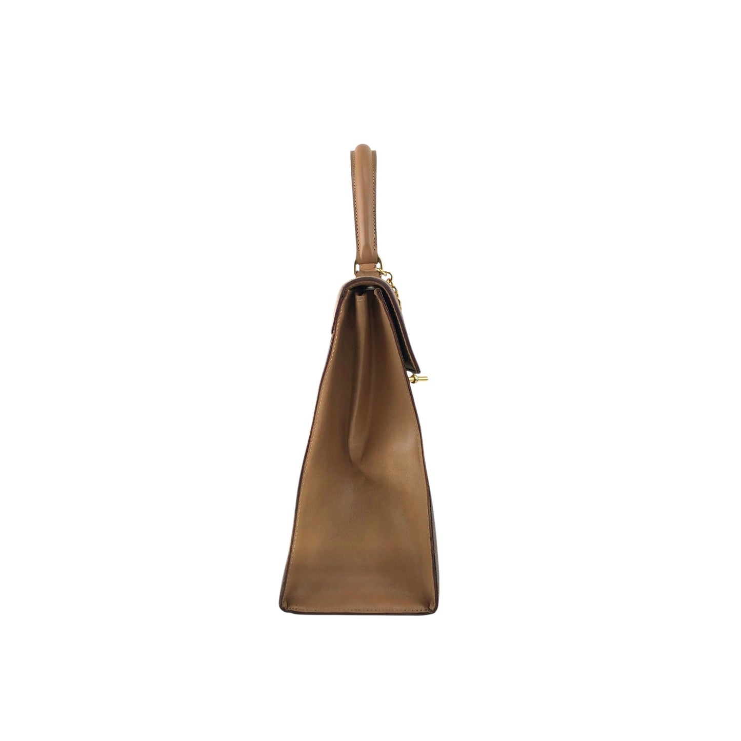 CELINE Macadam Gancini Top Handle Handbag Brown Vintage b7vuin