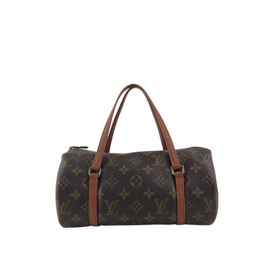 LOUIS VUITTON Monogram Handbag Brown Vintage b2yv5t