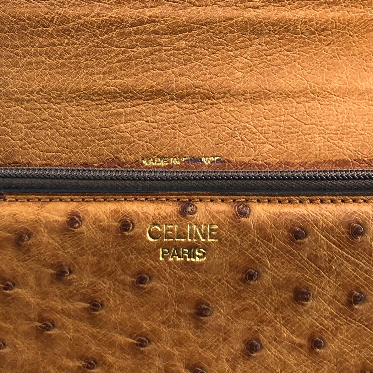 CELINE Gancini Handbag Camel Vintage 847in7