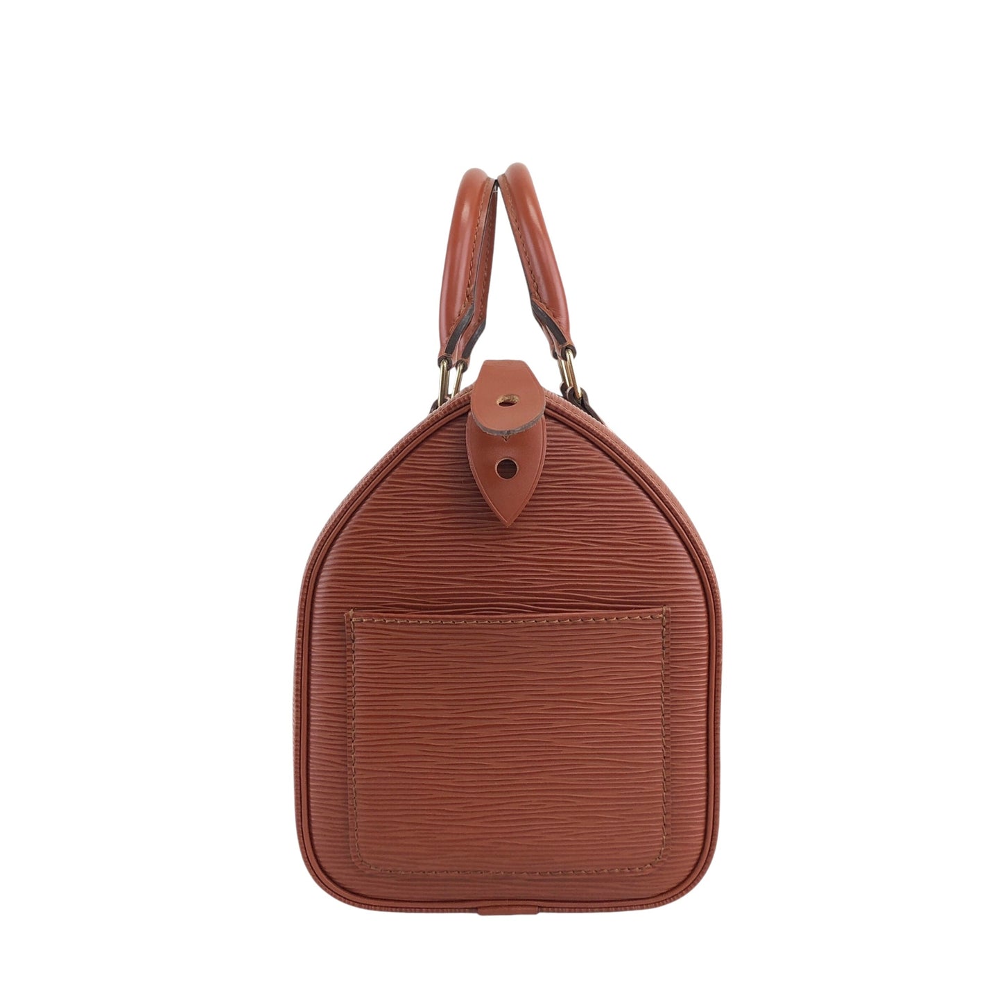 LOUIS VUITTON Epi 小號波士頓包 手提包 棕色 復古 yama2u