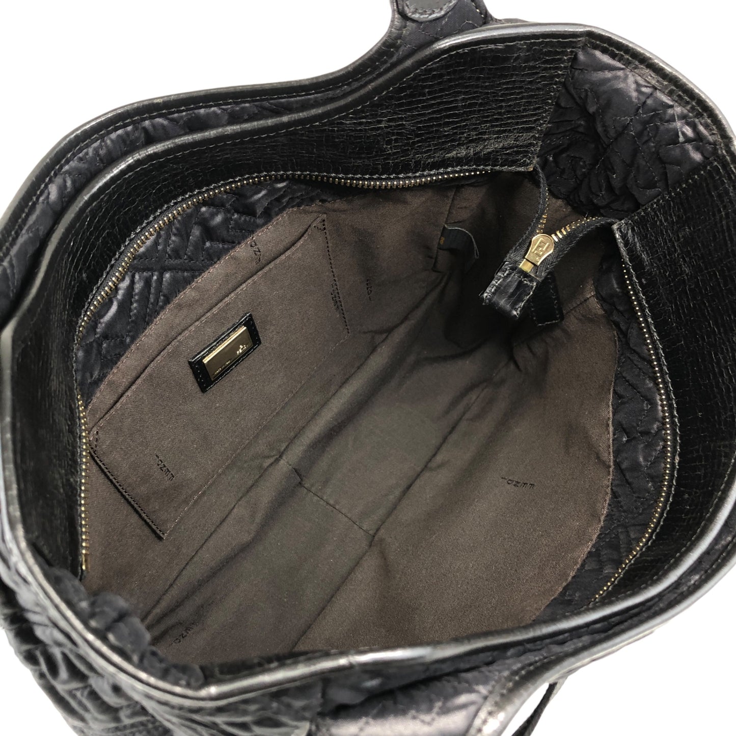 FENDI Logo Totebag Black Vintage nrjvhv