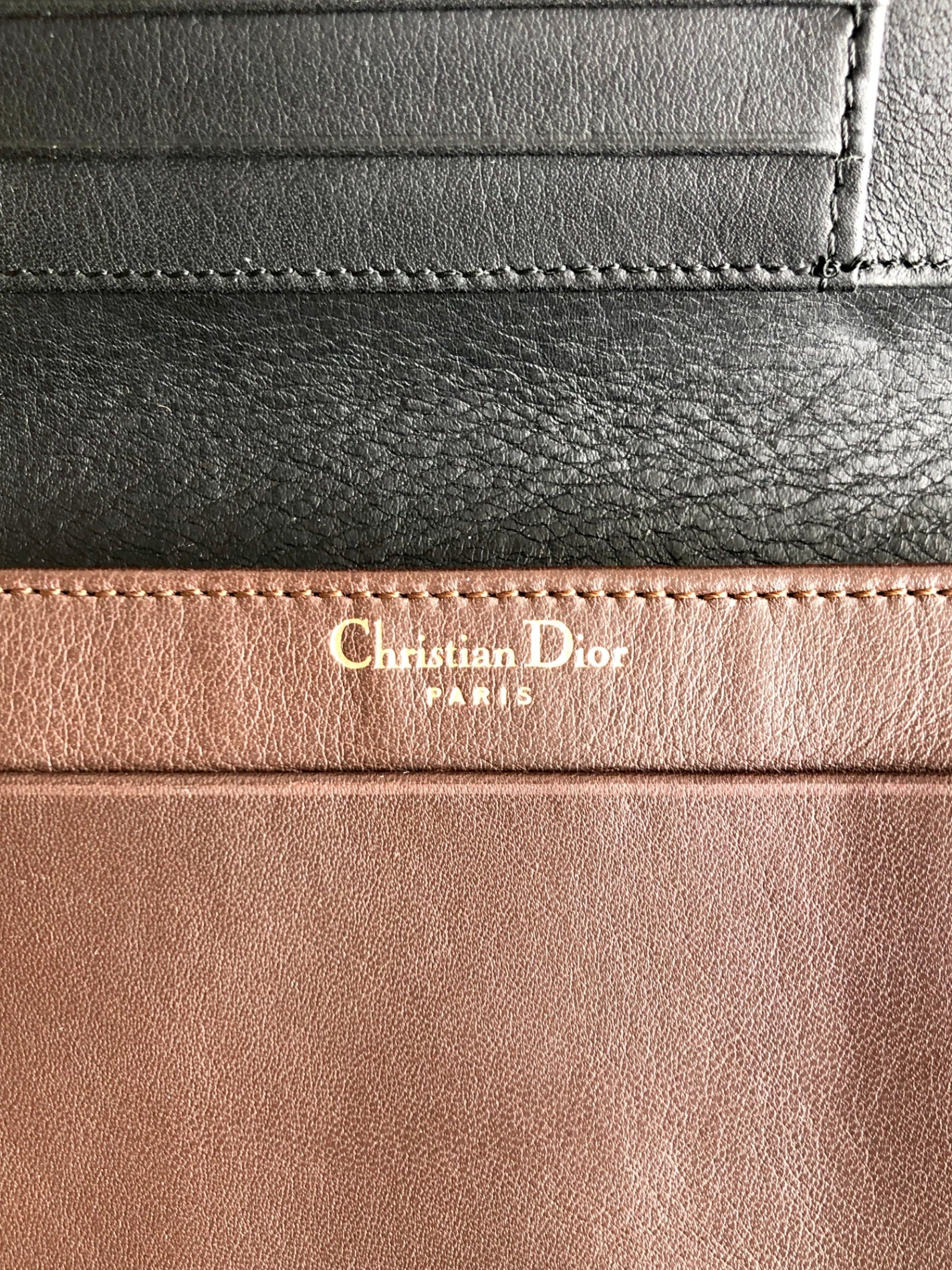 Christian Dior CD Logo Folded Wallet Brown Vintage 7ypju8