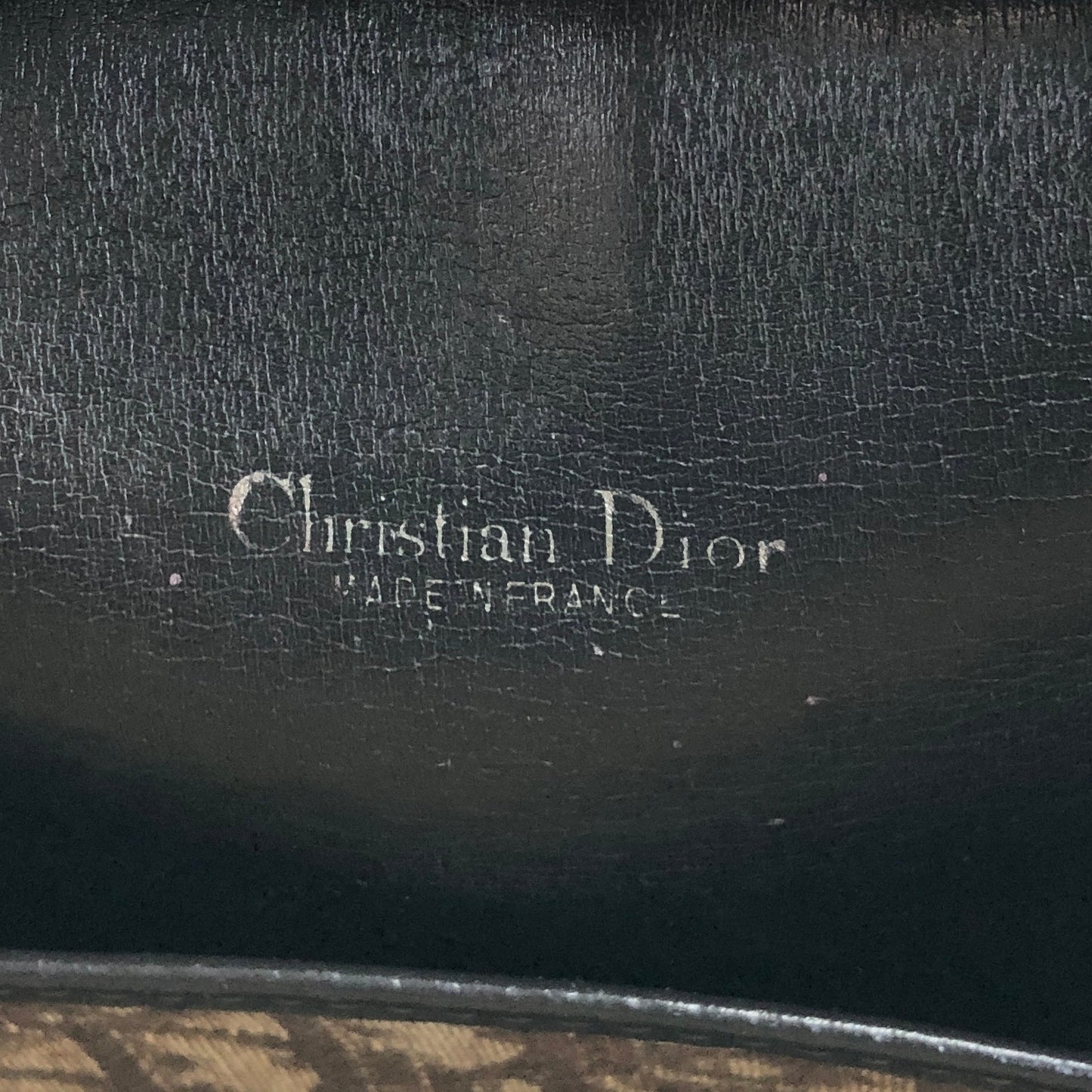 Christian Dior Trotter CD Logo Handbag Boston bag Beige Vintage cse2xn