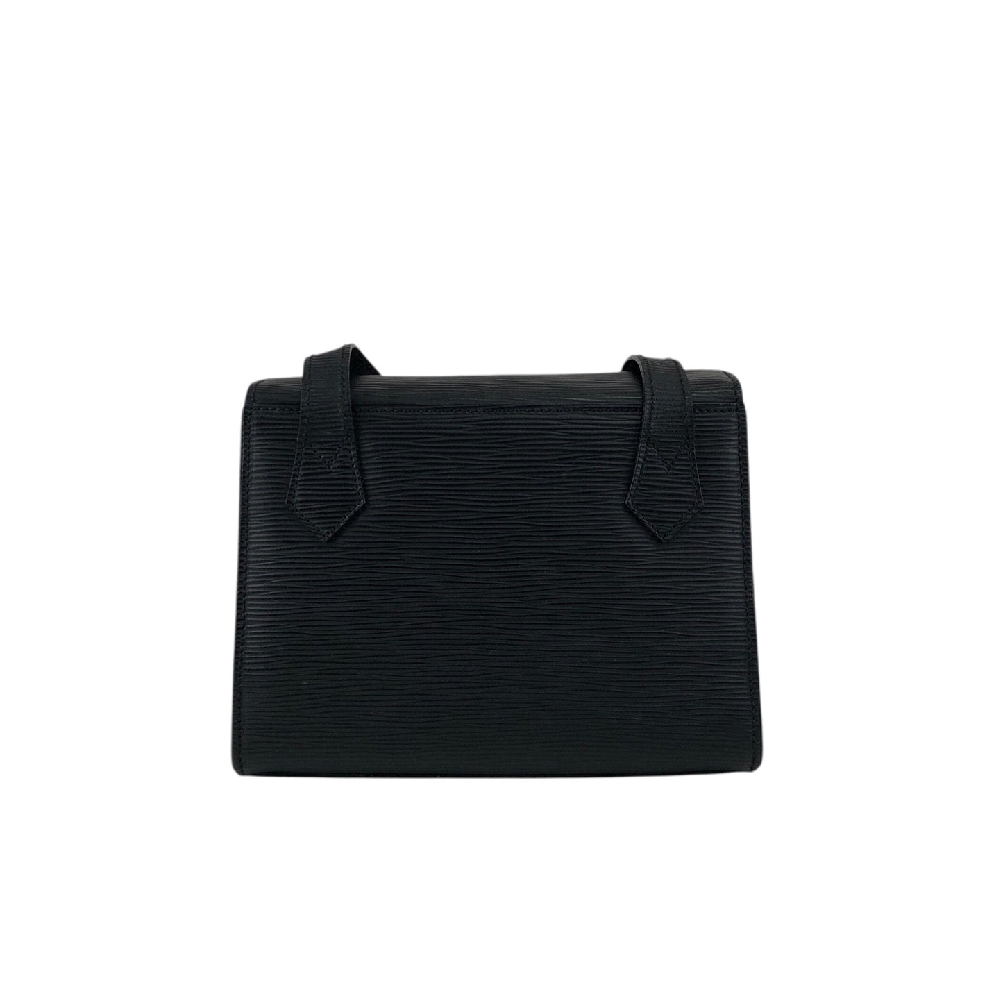 FENDI Logo Embossed Shoulder bag Black Vintage asc2di