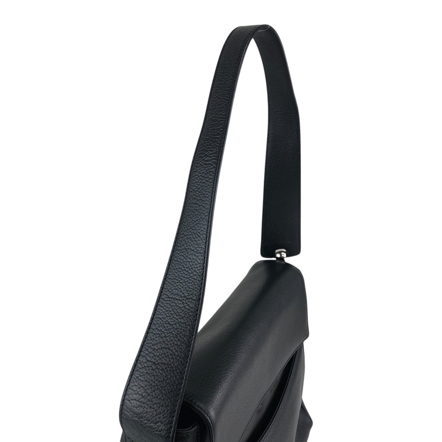 LOEWE Logo Embossed Shoulder bag Black Vintage ni55eb