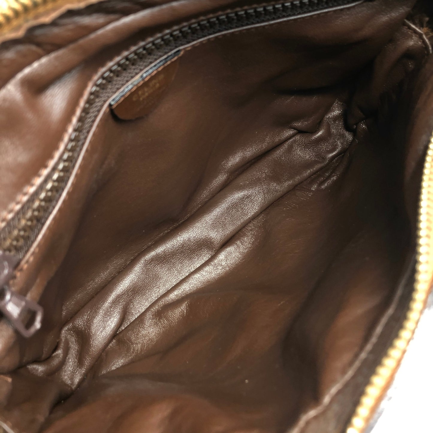 CELINE Gancini Shoulder bag Brown Vintage xdbhnp