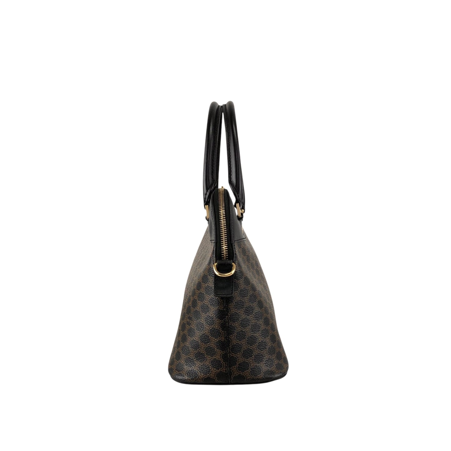 CELINE Macadam Two-way Handbag Shoulder bag Black Vintage zmn3dz