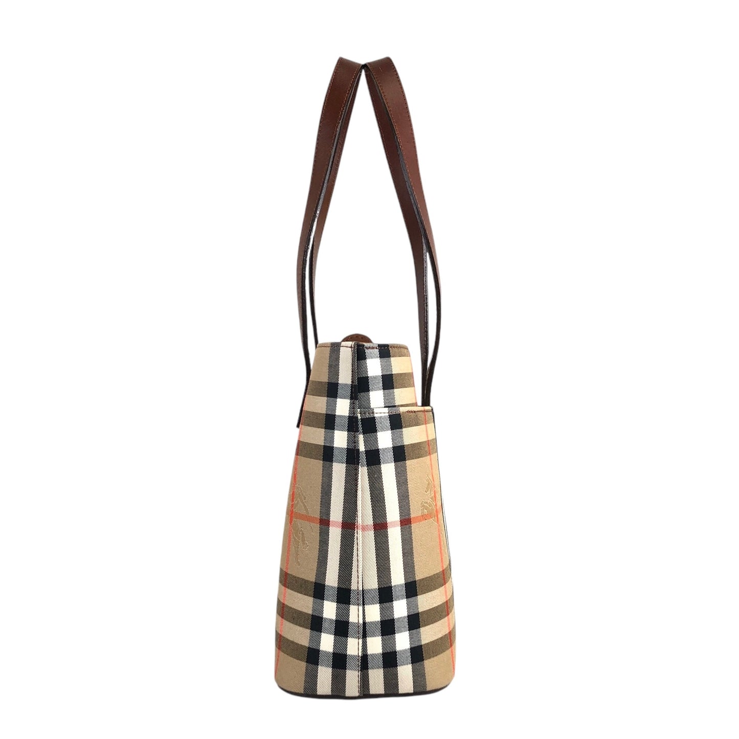 BURBERRY Nova 格紋手提包米色復古 bc7gmg