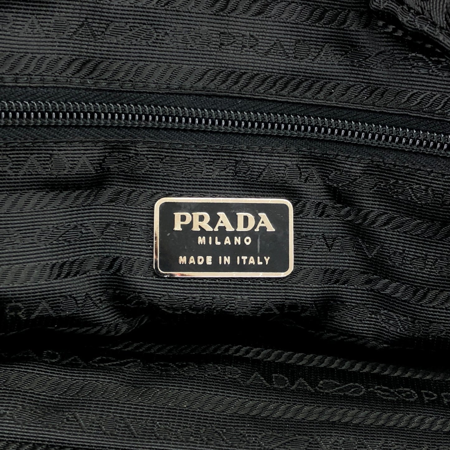 PRADA Triangle Logo Handbag Small Boston bag Black Vintage dhv4zr