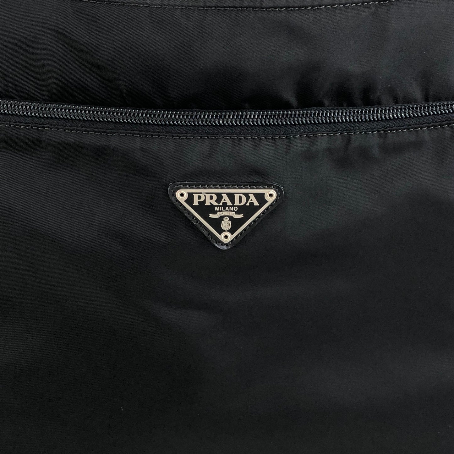PRADA Triangle Logo Totebag Black Vintage mvmh5p