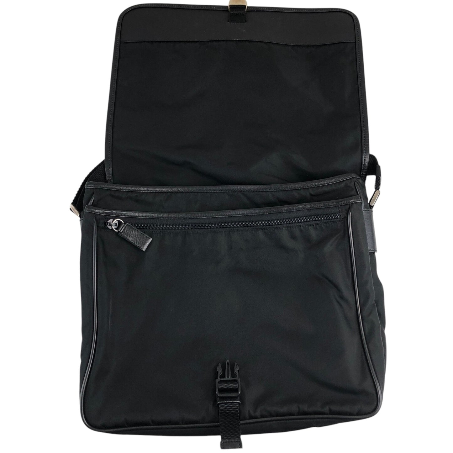 PRADA Triangle Logo Shoulder bag Black Vintage yp8wu5