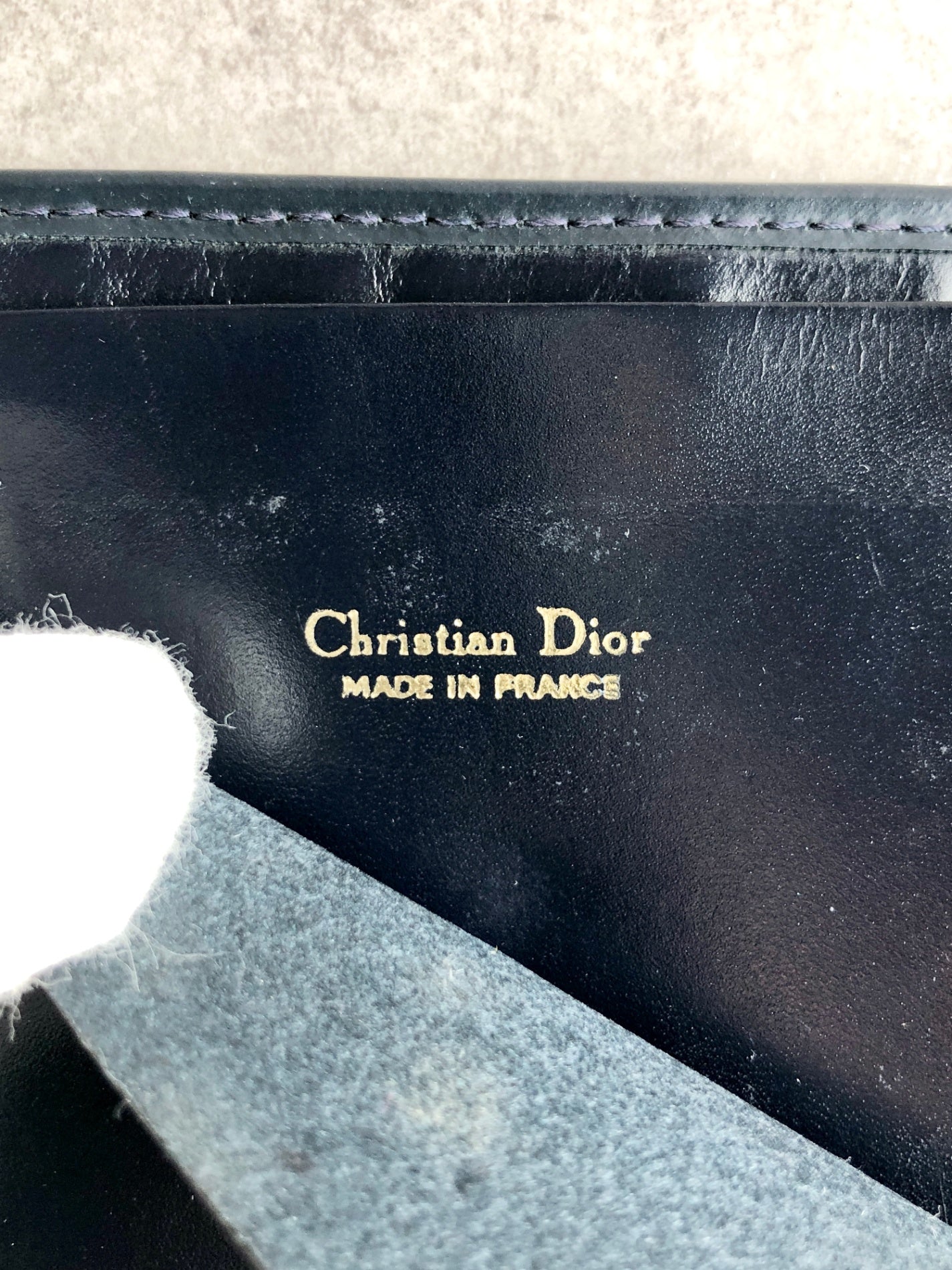 Christian Dior Trotter 折疊錢包 海軍藍 復古 knuihe