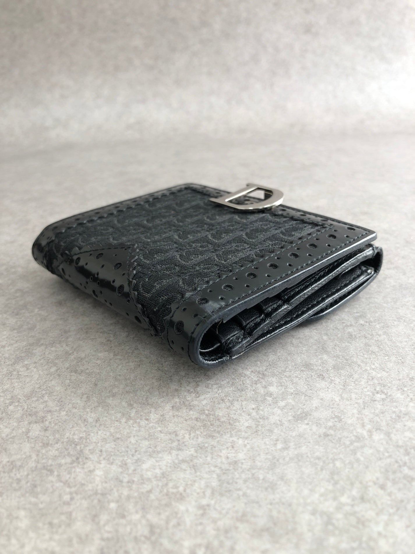 Christian Dior Street Chic Folded Wallet Black Vintage v8cfsw