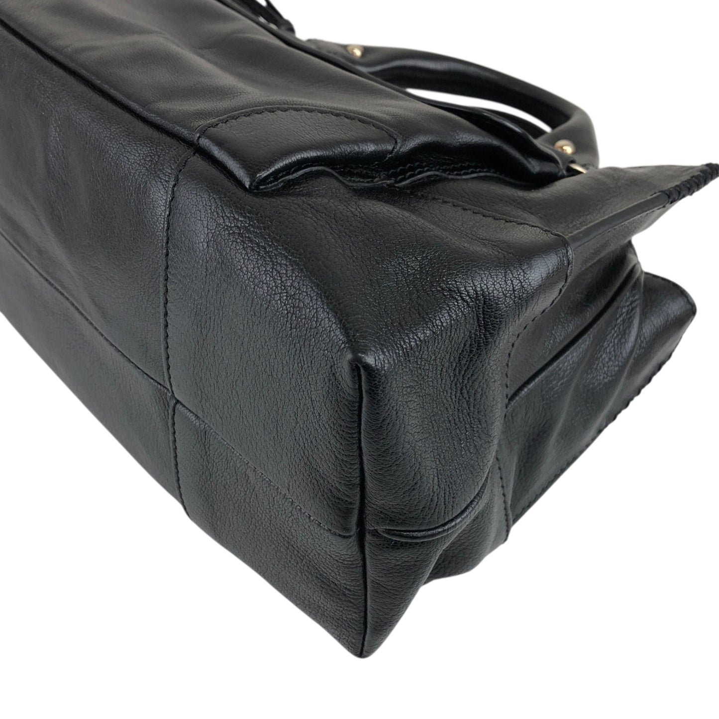 CELINE Horse Carriage Handbag Black Vintage ecwu4y