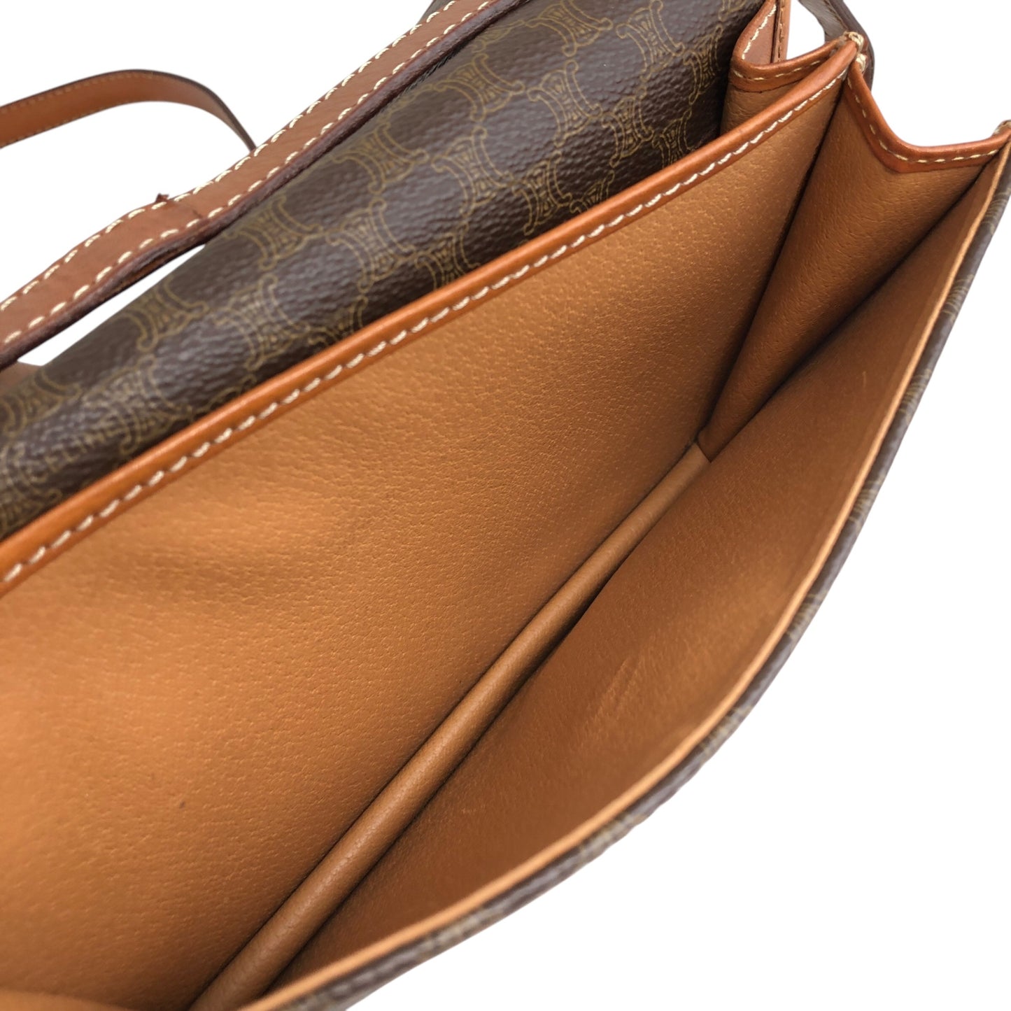 CELINE Macadam Blason Shoulder bag Brown Vintage ix2eki