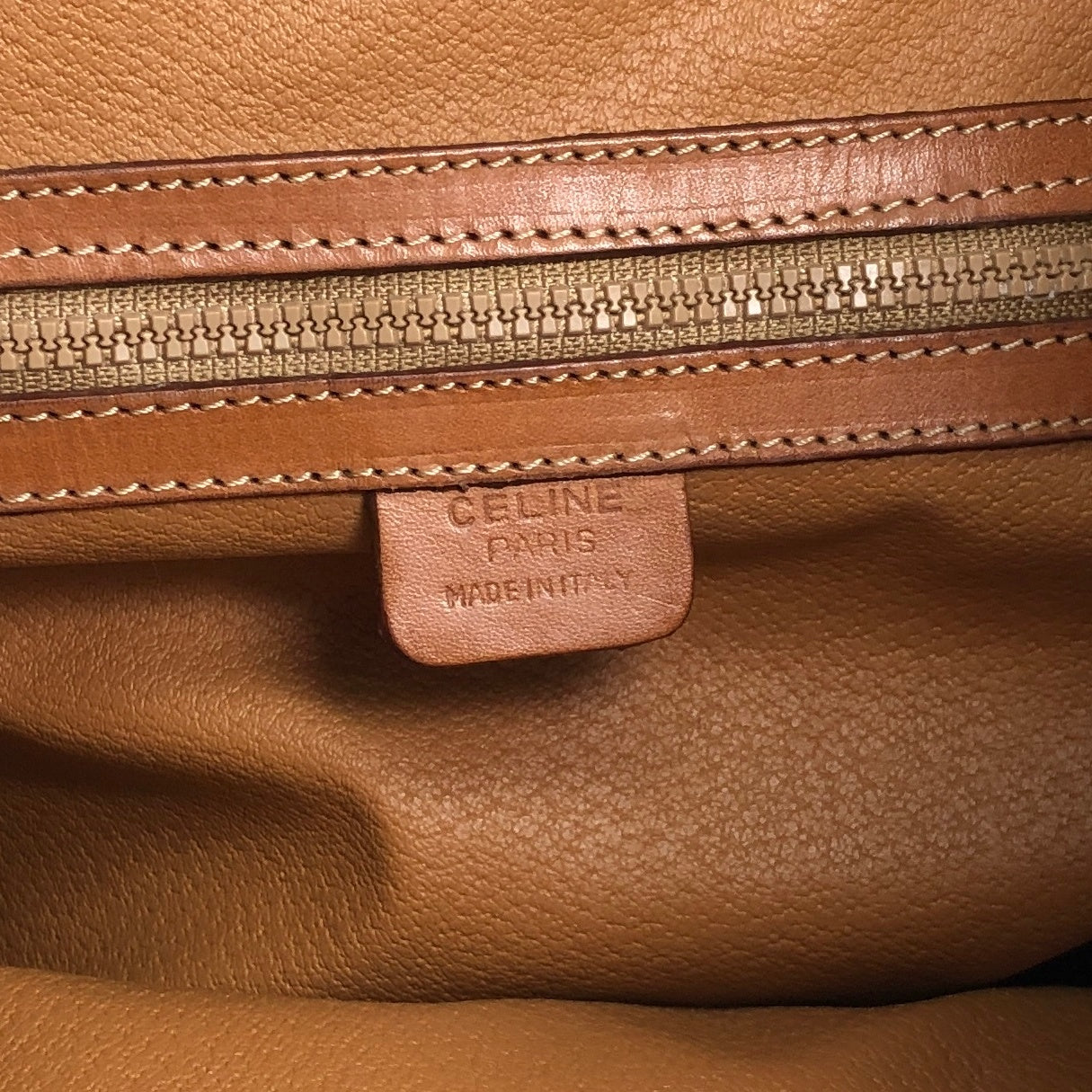 CELINE Macadam Front Buckle Backpack Brown Vintage 6yeab5