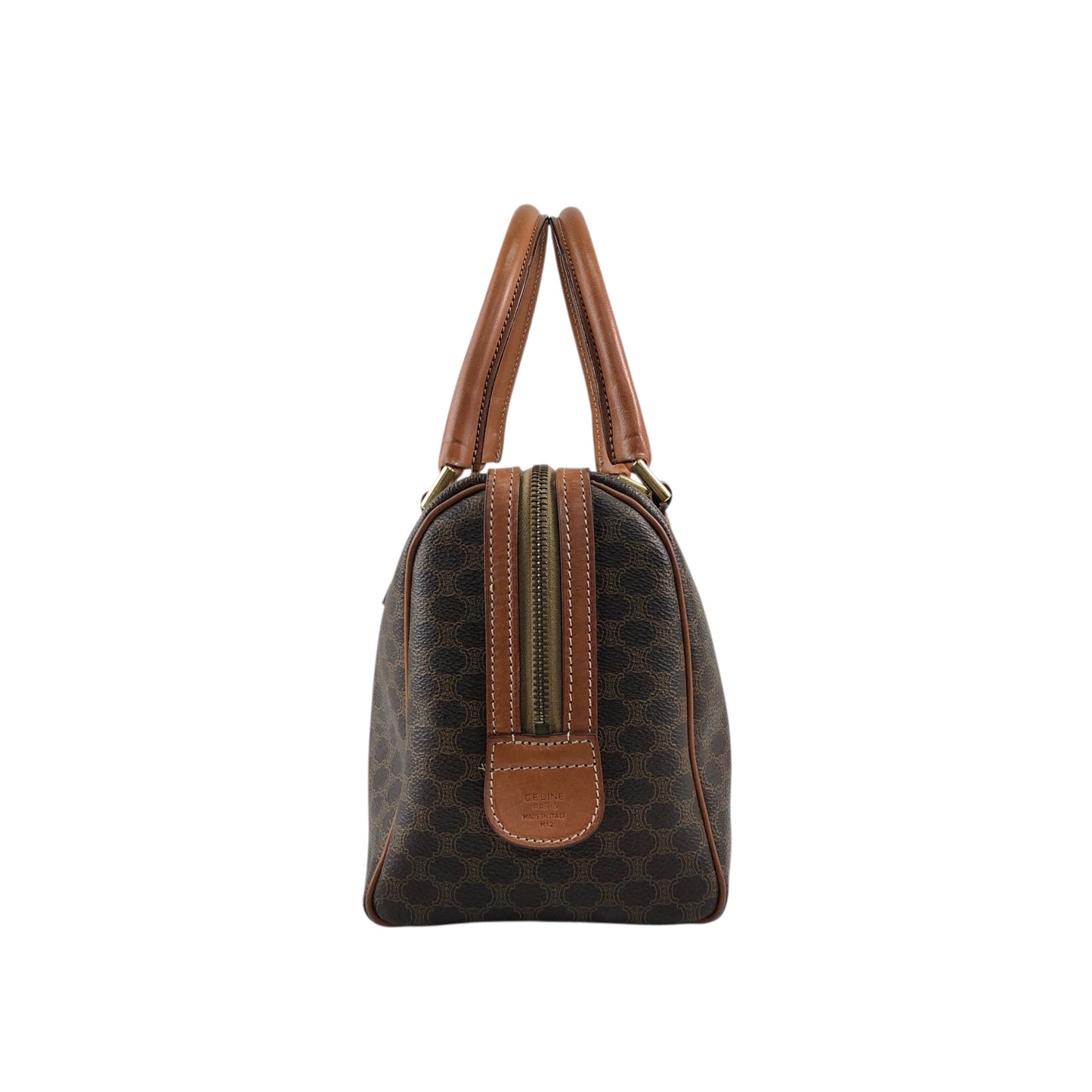 CELINE Macadam Blason Two-way Handbag Shoulder bag Brown Vintage mxkp72