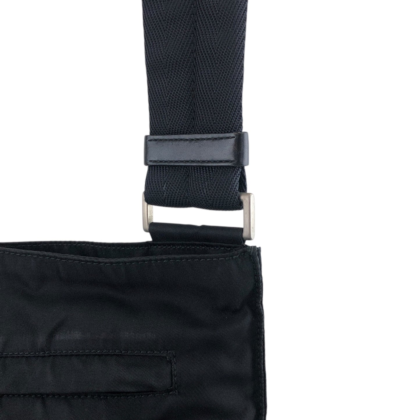 PRADA Triangle Logo Shoulder bag Black Vintage guaygz