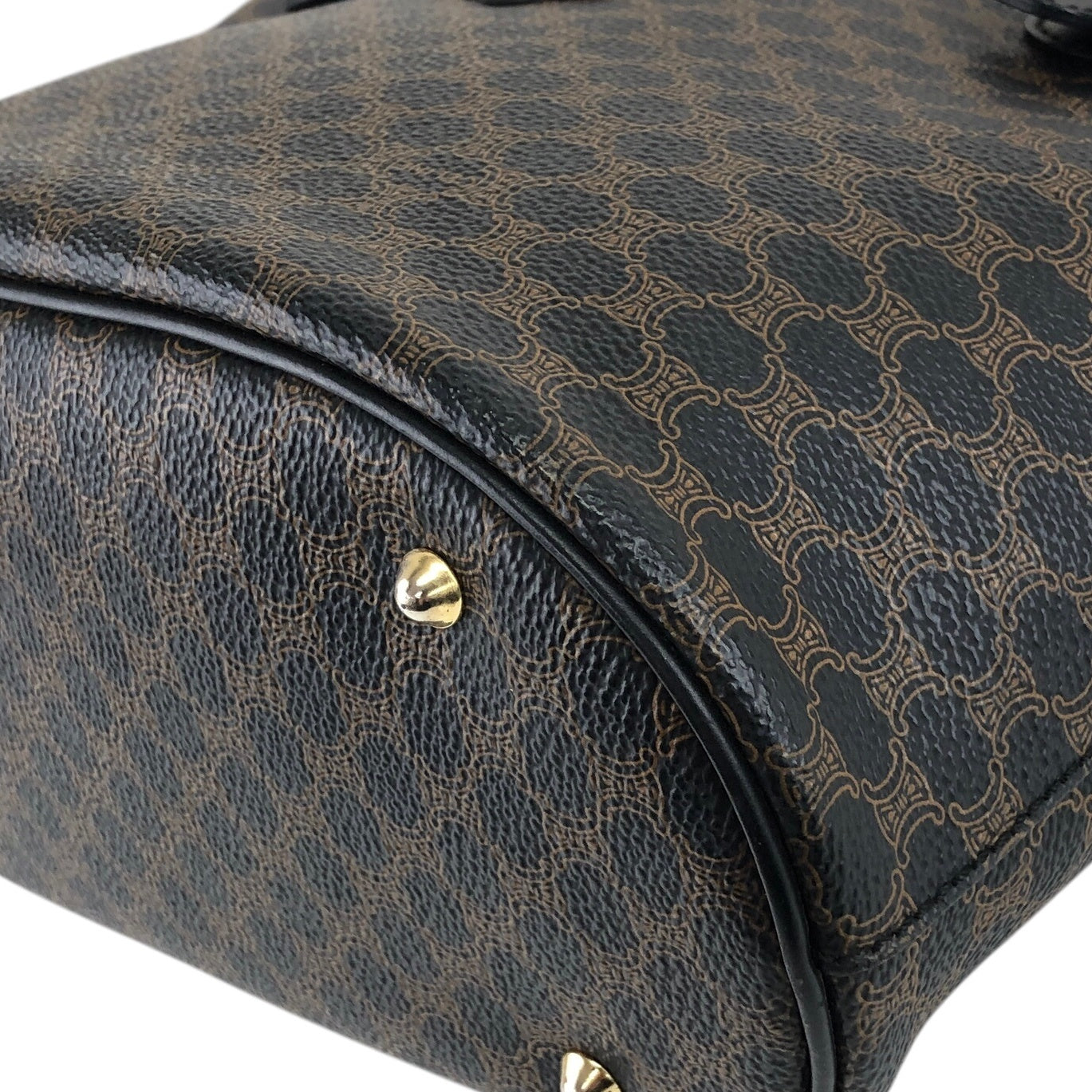 CELINE Macadam Blason Shoulder bag Totebag Black Vintage ean3kc