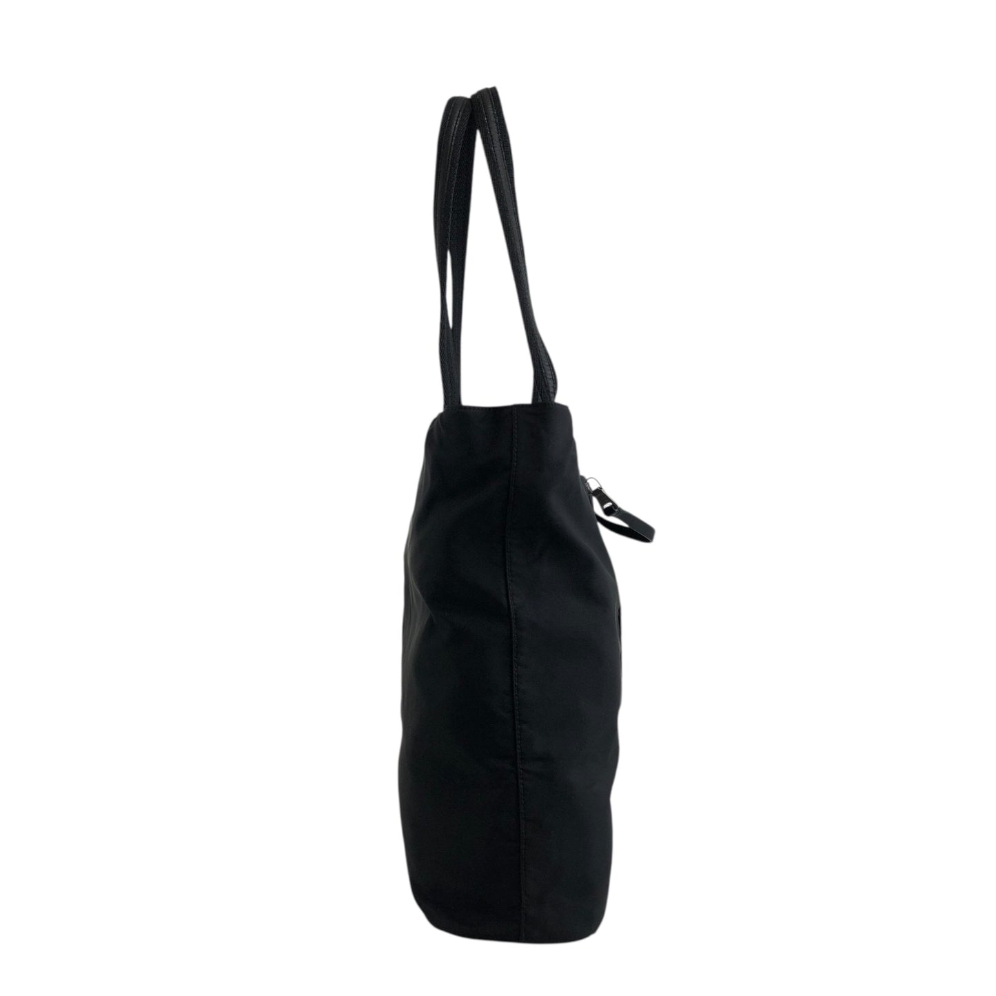 PRADA Tessuto Triangle Logo Totebag Black Vintage 885ief