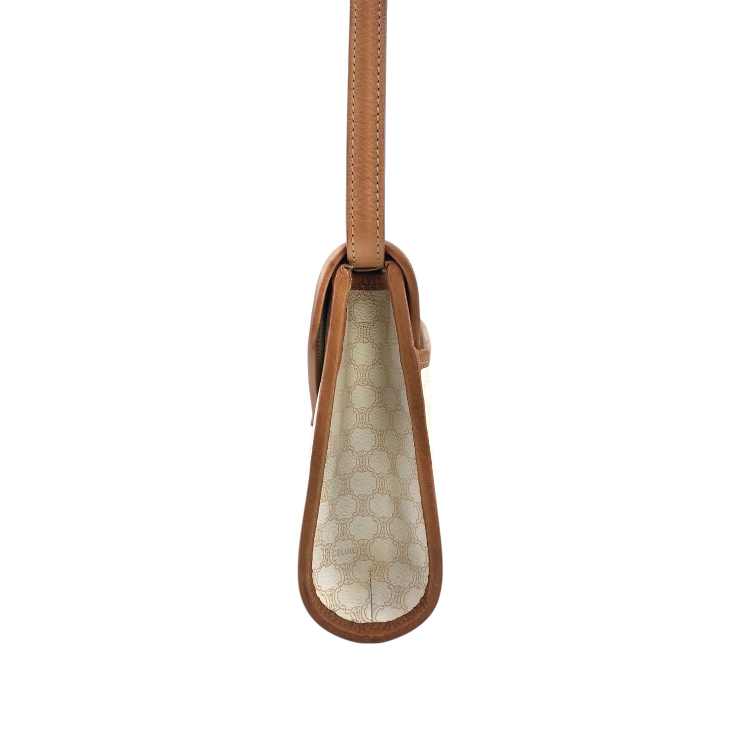 CELINE Macadam Blason Shoulder bag White Vintage j56zbi