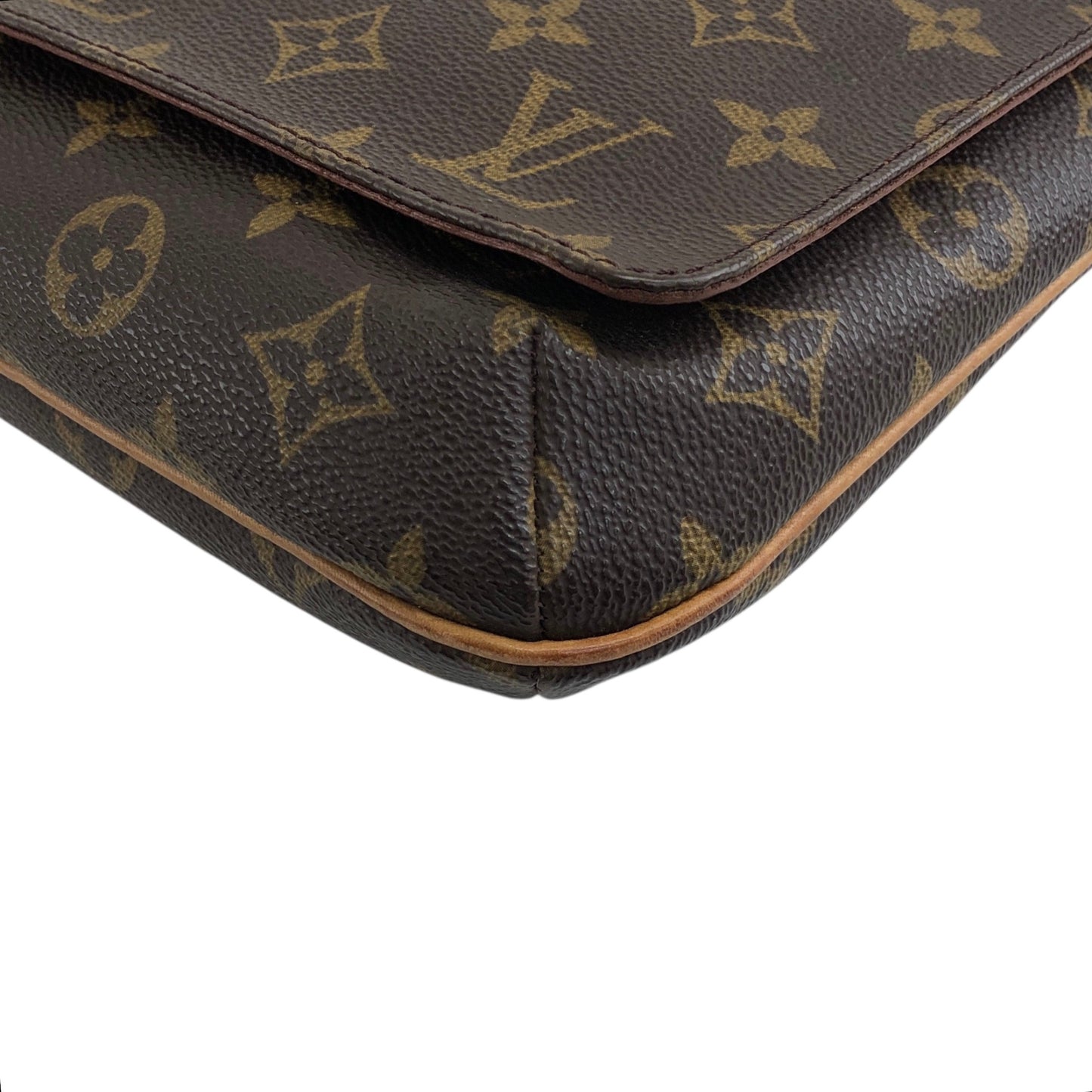 LOUIS VUITTON Monogram Shoulder bag Brown Vintage hhd3ec