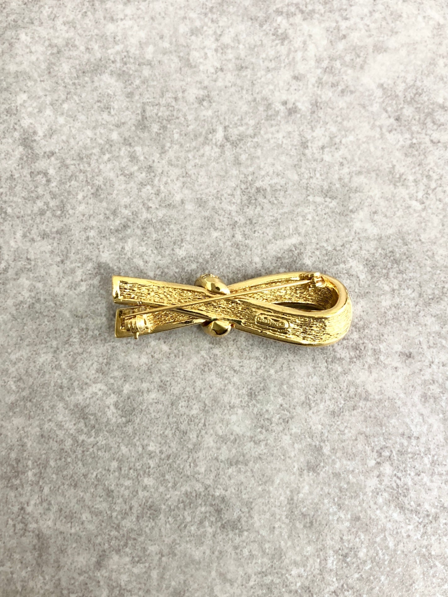 Christian Dior Rhinestone Brooch Gold Vintage fyrmxn