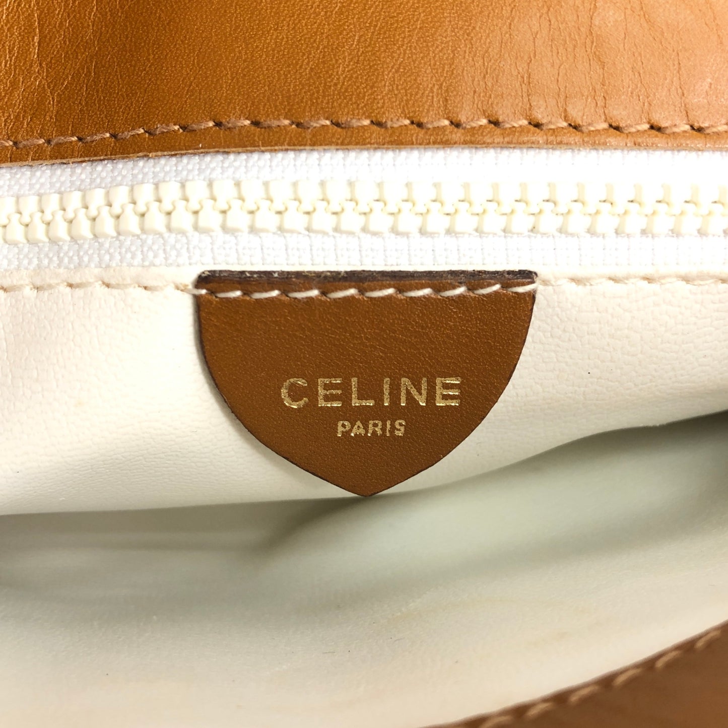 CELINE Macadam Blason Shoulder bag White Vintage y88uii