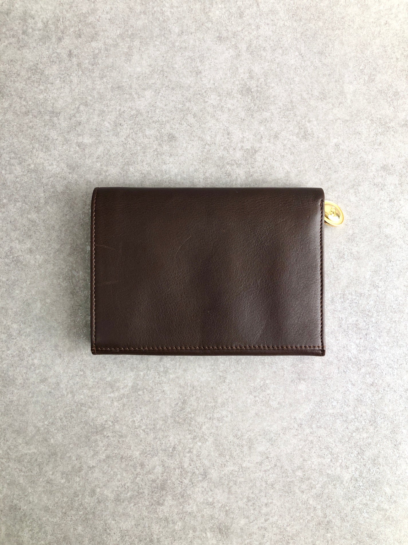 Christian Dior CD Logo Folded Wallet Brown Vintage 7ypju8